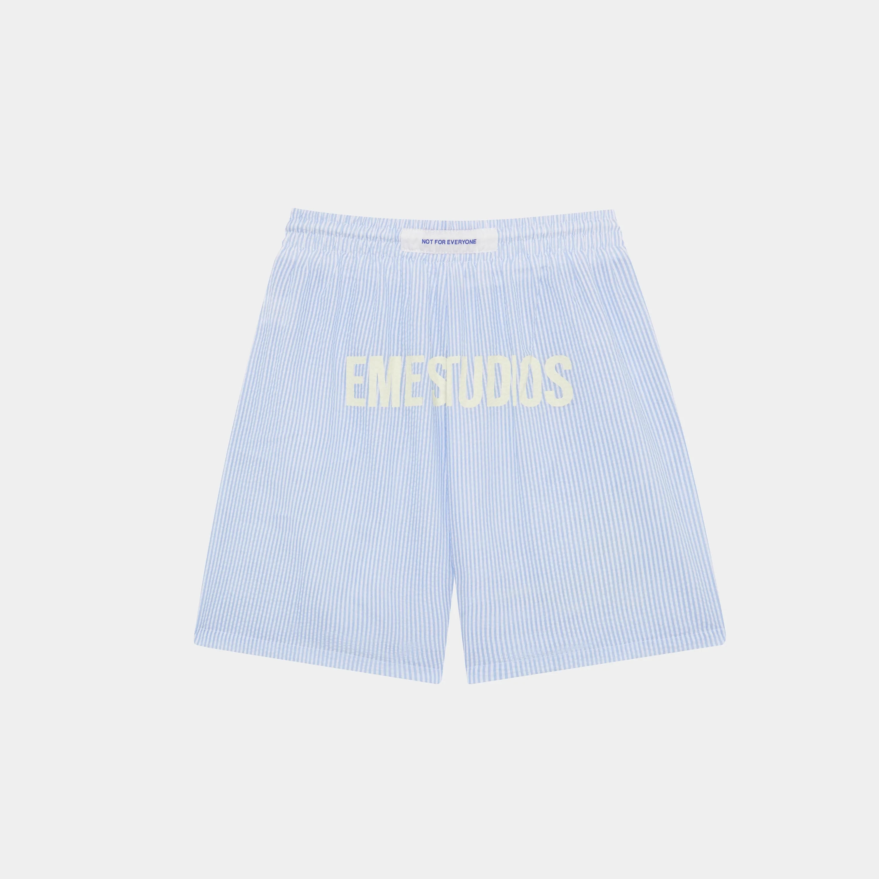 Seersucker Shorts White And Blue