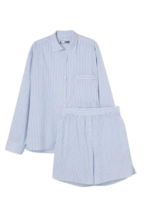 Serenity Blue Stripe Pyjama Set