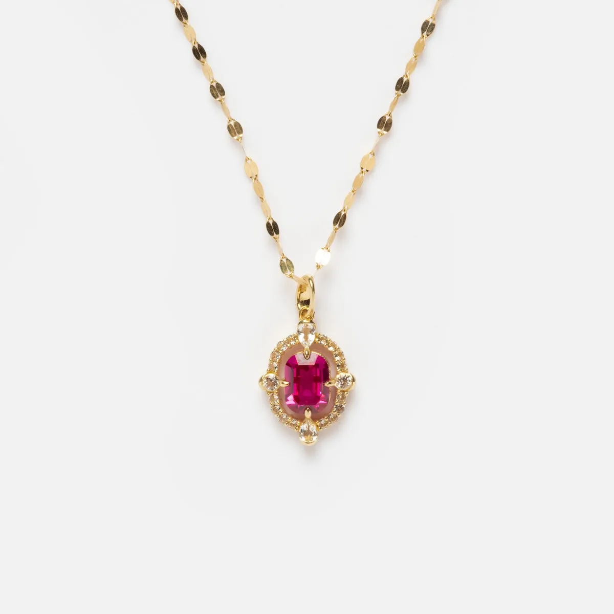 Solid Gold 2024 July Capsule Vintage Inspired Ruby Charm