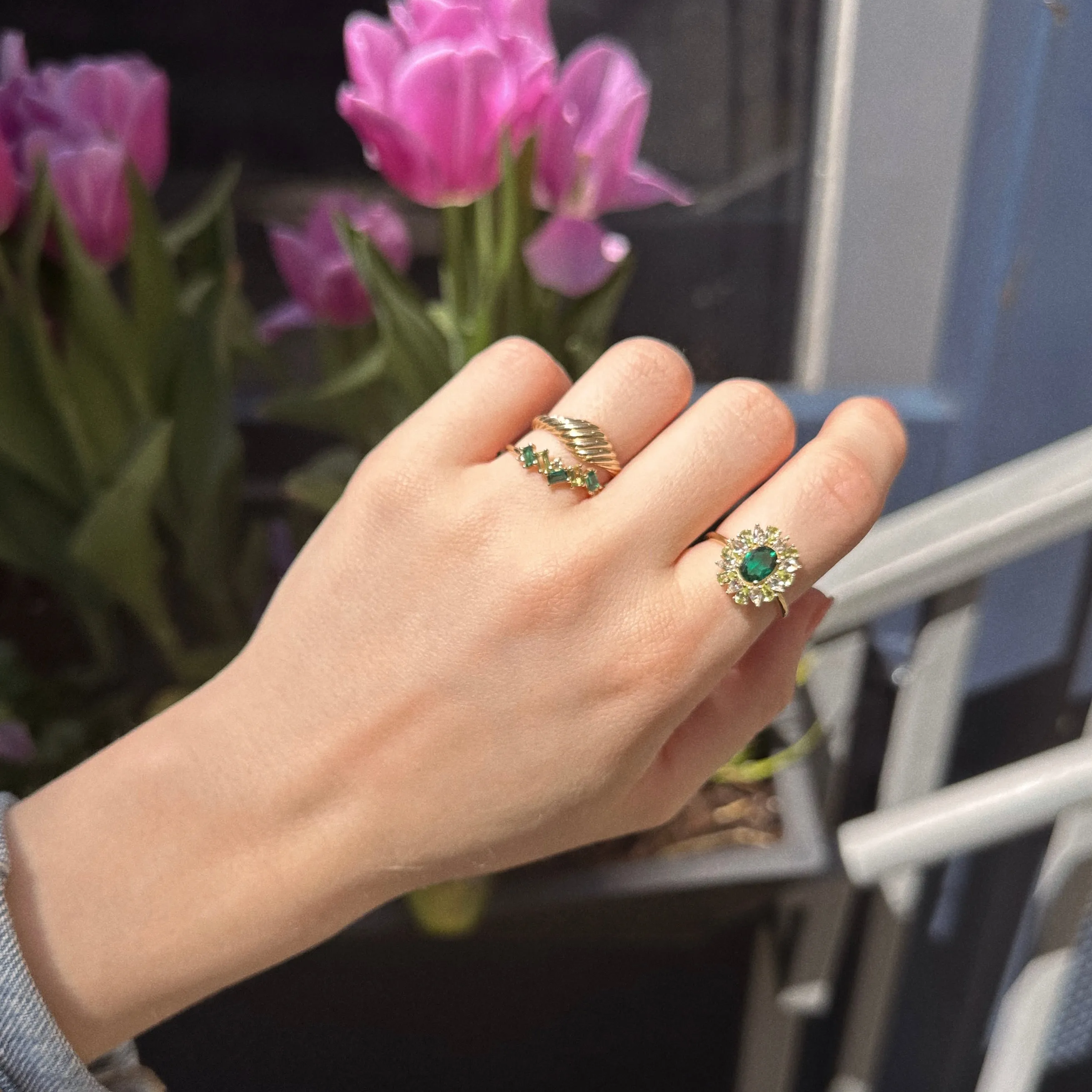 Solid Gold 2024 May Capsule Emerald Statement Ring