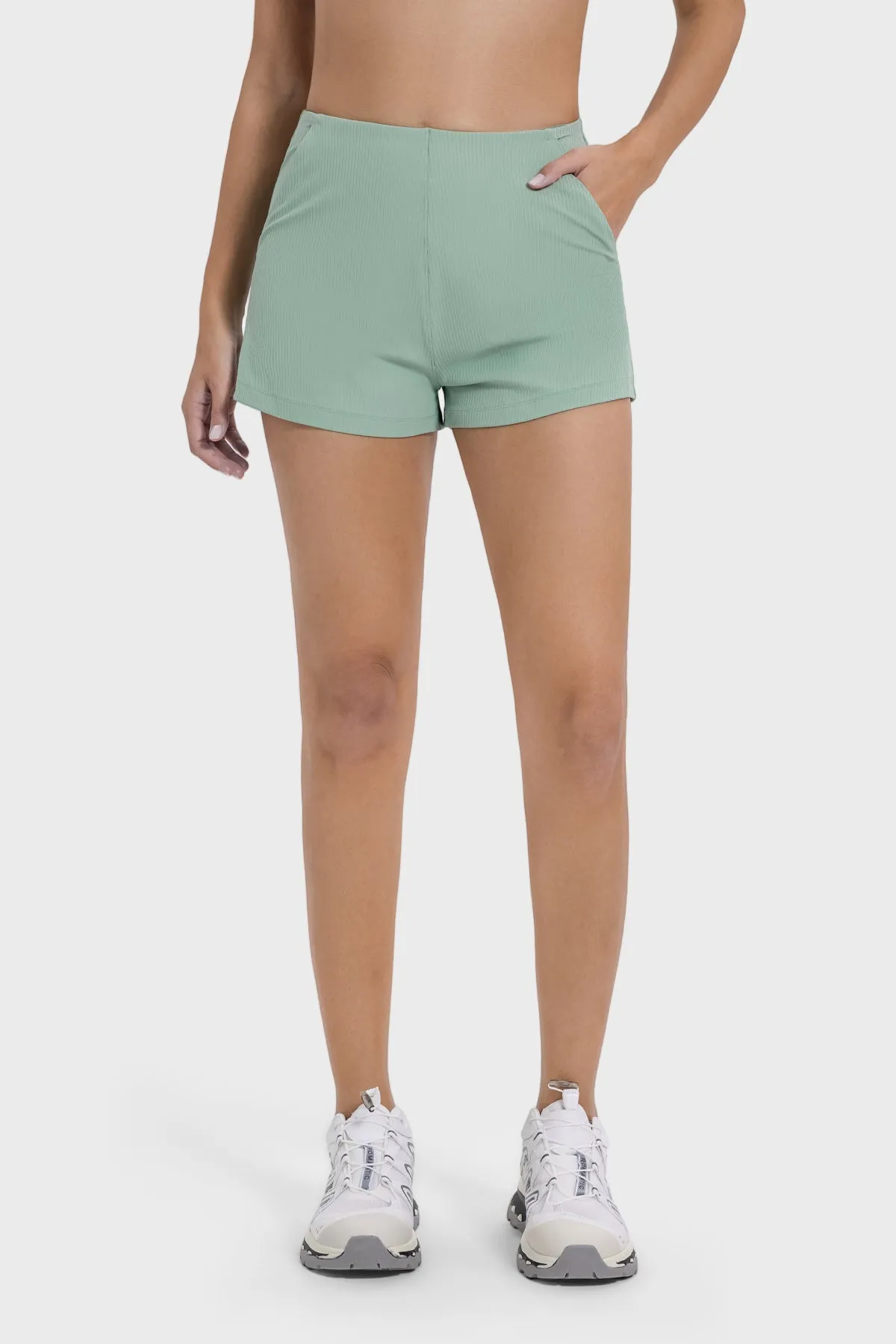 Twisted Three-Quarter Shorts