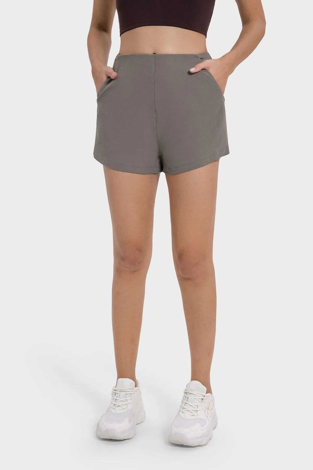 Twisted Three-Quarter Shorts