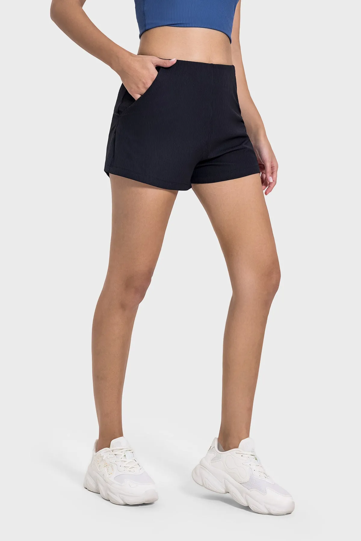 Twisted Three-Quarter Shorts