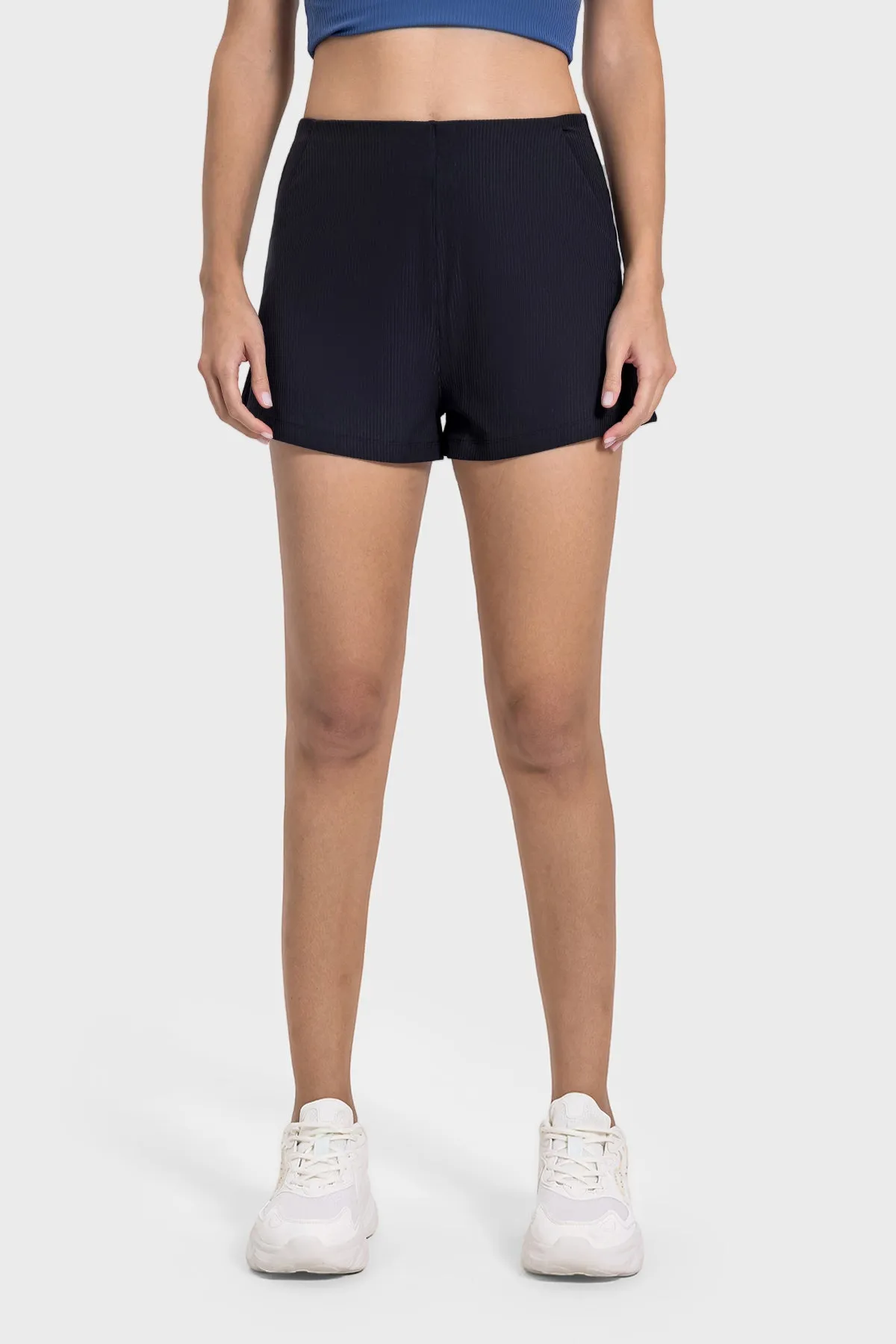 Twisted Three-Quarter Shorts