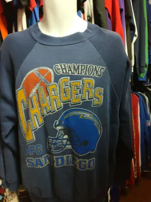 Vintage 90s SAN DIEGO CHARGERS NFL AFC Champs Sweatshirts XL