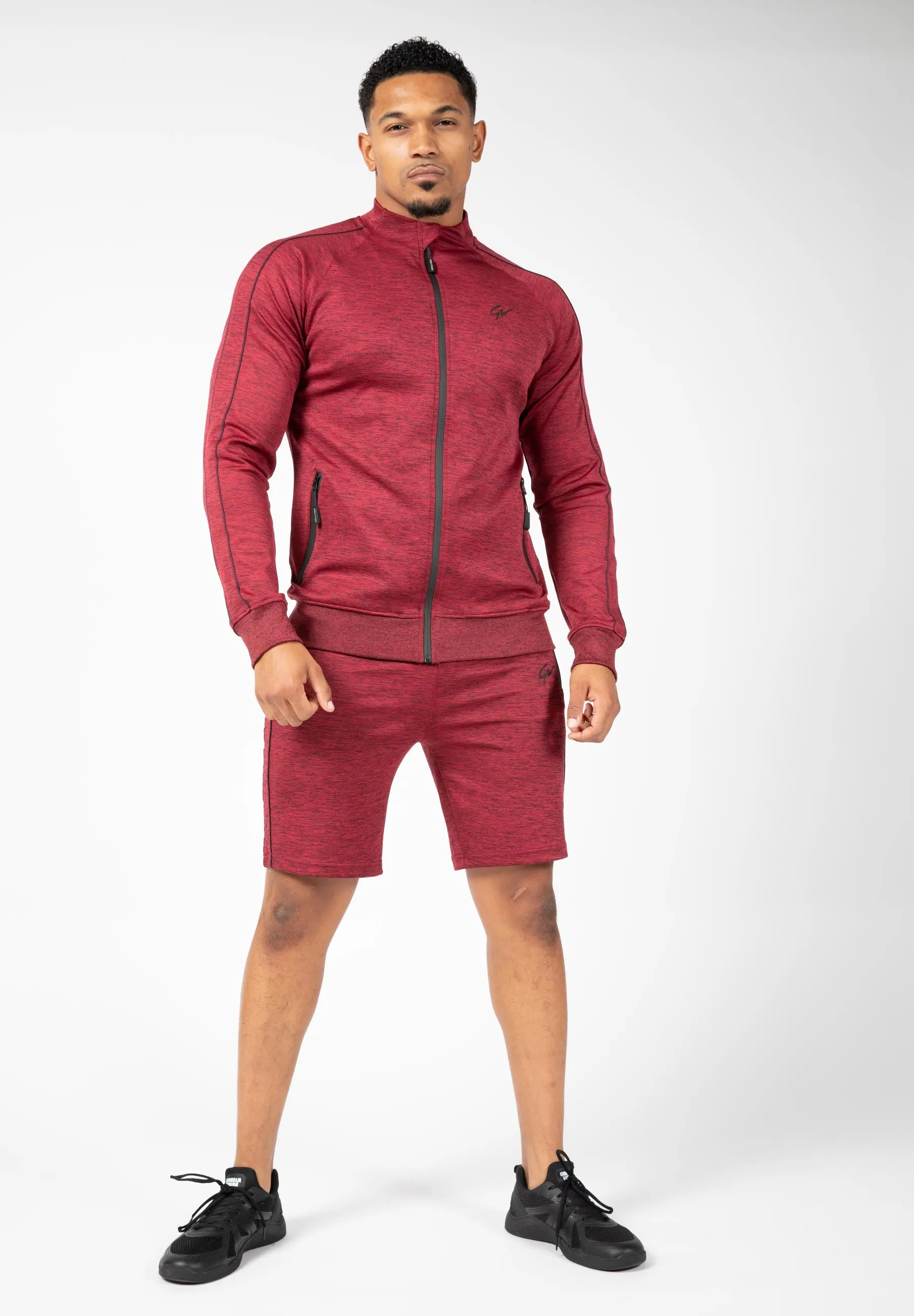 Wenden Track Shorts - Burgundy Red